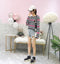 IMG 104 of Summer Korean Striped Tops Women Slim Look Long Sleeved T-Shirt Undershirt T-Shirt