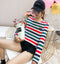 IMG 102 of Summer Korean Striped Tops Women Slim Look Long Sleeved T-Shirt Undershirt T-Shirt