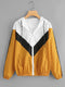 Img 6 - Europe Popular Drawstring Color-Matching Pocket Hooded Women Jacket