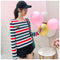 Img 2 - Summer Korean Striped Tops Women Slim Look Long Sleeved T-Shirt Undershirt