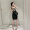 Img 2 - Striped Dress Korean Women Tube Strap Summer Elegant Slim Look Knitted Hip Flattering Dress