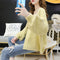 IMG 113 of Cardigan Women Short Petite Sweater Loose V-Neck Single-Breasted Lazy Outerwear
