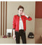 IMG 117 of Women Short Baseball Jersey Sweatshirt Stand Collar Jacket Outerwear