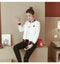 IMG 106 of Women Short Baseball Jersey Sweatshirt Stand Collar Jacket Outerwear