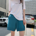 Img 2 - SASAPopular Shorts Women Loose Summer Outdoor Straight High Waist Slim Look Knitted Casual Pants