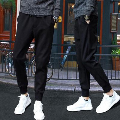 Men Casual Pants Summer Slim Fit Korean Trendy Sporty Harem Look Thin Jogger Ankle-Length Pants