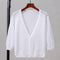 Img 11 - Summer Plus Size Women Ice Silk Matching Short Sunscreen Cardigan Sweater