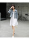 IMG 117 of Popular Denim Women bfLoose Student Korean Short Hong Kong Tops Outerwear