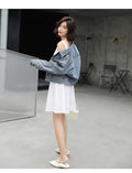 IMG 120 of Popular Denim Women bfLoose Student Korean Short Hong Kong Tops Outerwear
