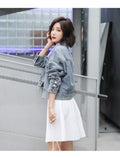 IMG 114 of Popular Denim Women bfLoose Student Korean Short Hong Kong Tops Outerwear