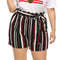 IMG 119 of Plus Size Women Summer Striped Color-Matching Belt Loose All-Matching Casual Shorts