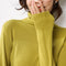 Women Matching Korean Solid Colored Turtleneck Long Sleeved Knitted Short High Collar Sweater Outerwear