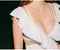 IMG 109 of Korea Popular Inspired White Two Piece Ruffle Collar V-Neck Pink Student High Waist Swimsuit Women Swimwear
