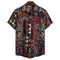 Img 12 - Africa Cultural Style Series Plus Size Line Tops Men Printed Short Sleeve Shirt Men Shirt