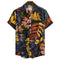 Img 14 - Africa Cultural Style Series Plus Size Line Tops Men Printed Short Sleeve Shirt Men Shirt