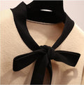 IMG 107 of Women Bow Cardigan Sweater Long Sleeved High Waist Short Matching Outerwear