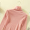 IMG 127 of Under Sweater Women High Collar Long Sleeved Knitted Solid Colored Minimalist Undershirt Slim Look Tops Outerwear