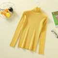 Matching Sweater Women High Collar Long Sleeved Knitted Solid Colored Minimalist Matching Slim Look Tops Outerwear