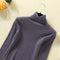 IMG 157 of Under Sweater Women High Collar Long Sleeved Knitted Solid Colored Minimalist Undershirt Slim Look Tops Outerwear