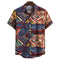 Img 8 - Africa Cultural Style Series Plus Size Line Tops Men Printed Short Sleeve Shirt Men Shirt