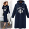 Img 1 - Plus Size Europe Thick Sweatshirt Women Loose Hooded Long Dress