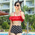 Img 1 - Tube Thailand Vintage Black White Swim High Waist Bikini Women Swimsuit