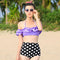 Img 3 - Tube Thailand Vintage Black White Swim High Waist Bikini Women Swimsuit