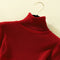 IMG 130 of Under Sweater Women High Collar Long Sleeved Knitted Solid Colored Minimalist Undershirt Slim Look Tops Outerwear