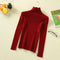 IMG 129 of Under Sweater Women High Collar Long Sleeved Knitted Solid Colored Minimalist Undershirt Slim Look Tops Outerwear