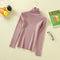 IMG 123 of Under Sweater Women High Collar Long Sleeved Knitted Solid Colored Minimalist Undershirt Slim Look Tops Outerwear