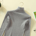 IMG 133 of Under Sweater Women High Collar Long Sleeved Knitted Solid Colored Minimalist Undershirt Slim Look Tops Outerwear