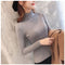 Img 10 - Women Free Sized High Collar Slimming All-Matching Fitted Long Sleeved Tops Sweater