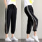 Img 2 - Summer Sporty Women Thin Loose Jogger Lantern Wide Leg Casual Ankle-Length Pants
