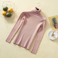 Img 7 - Women Free Sized High Collar Slimming All-Matching Fitted Long Sleeved Tops Sweater