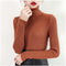 Img 15 - Women Free Sized High Collar Slimming All-Matching Fitted Long Sleeved Tops Sweater