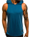 Img 6 - Men Summer Sporty Casual Printed Hooded Slim Look Breathable Sleeveless Tank Top