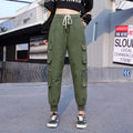 Img 7 - G Cargo Pants Women Hip-Hop Casual Multi-Pockets Slim Look Cotton Long