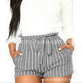 Img 2 - Europe Women Striped Printed Strap Casual Shorts