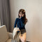 Img 4 - insSolid Colored Minimalist Lazy Folded Knitted Undershirt Sweater Women Korean Student All-Matching Under