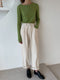 IMG 114 of insSolid Colored Minimalist Lazy Folded Knitted Undershirt Sweater Women Korean Student All-Matching Under Outerwear