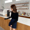 IMG 130 of insSolid Colored Minimalist Lazy Folded Knitted Undershirt Sweater Women Korean Student All-Matching Under Outerwear