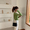 IMG 117 of insSolid Colored Minimalist Lazy Folded Knitted Undershirt Sweater Women Korean Student All-Matching Under Outerwear