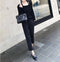 IMG 113 of Suit Pants Women Ankle-Length Korean Loose Student Straight Jeans Casual Slim-Fit Pants