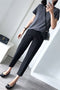 Img 9 - Suit Pants Women Ankle-Length Korean Loose Student Straight Jeans Casual Slim-Fit