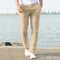 Loose Solid Colored Drawstring Elastic Waist Cotton Pants