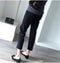 IMG 107 of Suit Pants Women Ankle-Length Korean Loose Student Straight Jeans Casual Slim-Fit Pants