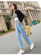 IMG 113 of Pants Women Loose Denim Pants Carrot High Waist Harem Slim Look Pants