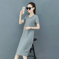 Img 4 - Casual INS Women Trendy Loose Slim-Look Popular Summer Mid-Length Dress