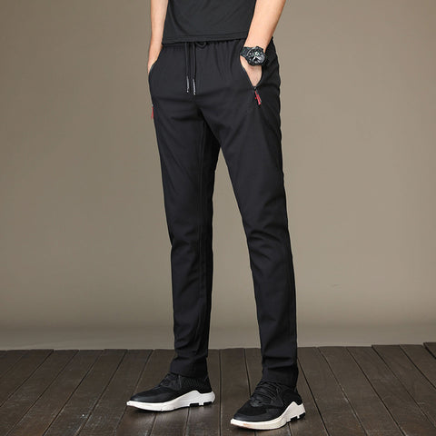 Img 5 - Summer Men Pants Korean Slim Look Black Young Long Quick-Drying Sporty Casual Trendy Pants