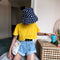 IMG 108 of Women Korean Solid Colored All-Matching Loose V-Neck Short Feminine Bare Belly Sleeve T-Shirt Slim Look Student Tops T-Shirt